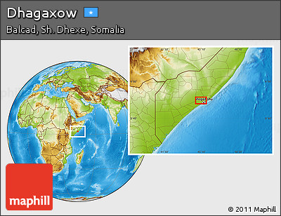 Physical Location Map of Dhagaxow