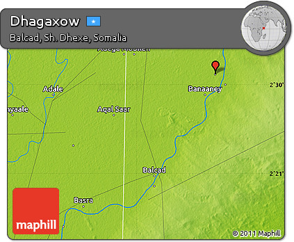 Physical Map of Dhagaxow