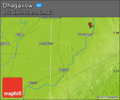 Physical Map of Dhagaxow