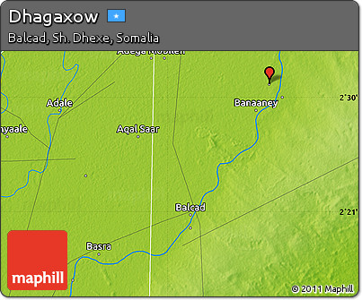 Physical Map of Dhagaxow