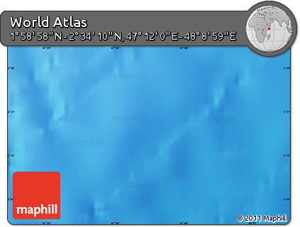 Physical Map of the Area around 2° 16' 34" N, 47° 40' 29" E