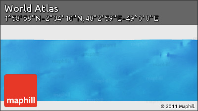 Physical Panoramic Map of the Area around 2° 16' 34" N, 48° 31' 29" E