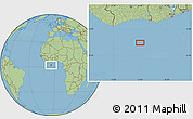 Savanna Style Location Map of the area around 2° 16' 34" N, 4° 10' 30" W