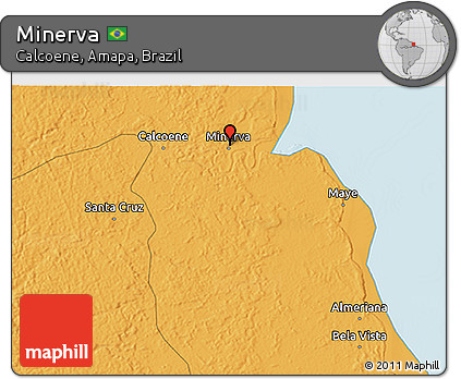 Political 3D Map of Minerva