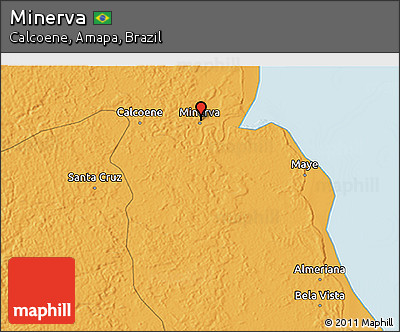 Political 3D Map of Minerva