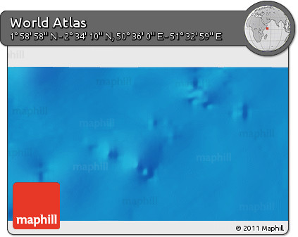 Physical 3D Map of the Area around 2° 16' 34" N, 51° 4' 30" E