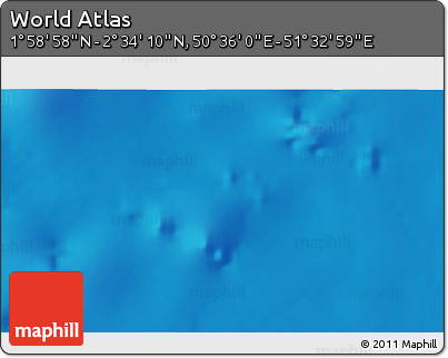 Physical 3D Map of the Area around 2° 16' 34" N, 51° 4' 30" E
