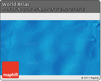 Physical 3D Map of the Area around 2° 16' 34" N, 51° 55' 29" E