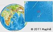 Physical Location Map of the area around 2° 16' 34" N, 55° 19' 30" E