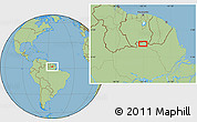 Savanna Style Location Map of the area around 2° 16' 34" N, 55° 10' 29" W
