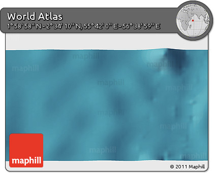 Satellite 3D Map of the Area around 2° 16' 34" N, 56° 10' 29" E