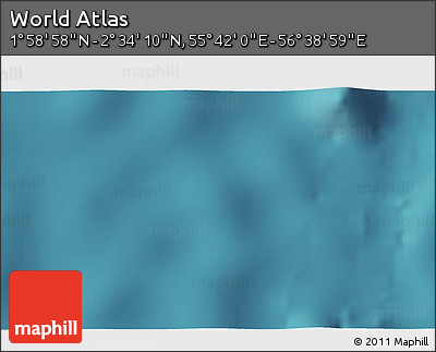 Satellite 3D Map of the Area around 2° 16' 34" N, 56° 10' 29" E