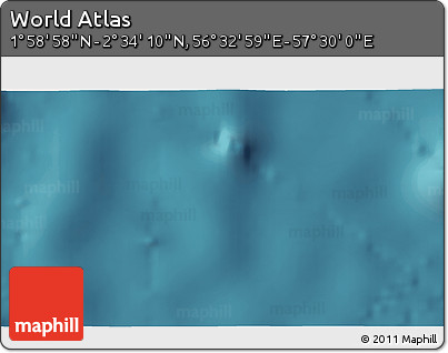 Satellite 3D Map of the Area around 2° 16' 34" N, 57° 1' 29" E