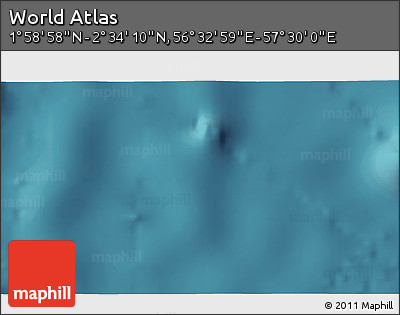 Satellite 3D Map of the Area around 2° 16' 34" N, 57° 1' 29" E
