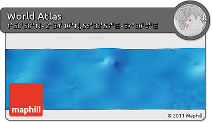 Physical Panoramic Map of the Area around 2° 16' 34" N, 57° 1' 29" E