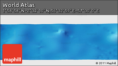 Physical Panoramic Map of the Area around 2° 16' 34" N, 57° 1' 29" E