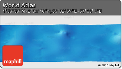Physical Panoramic Map of the Area around 2° 16' 34" N, 57° 1' 29" E