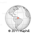 Outline Map of the Area around 2° 16' 34" N, 57° 43' 30" W, rectangular outline