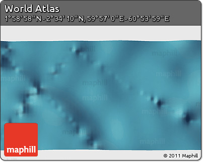 Satellite 3D Map of the Area around 2° 16' 34" N, 60° 25' 29" E