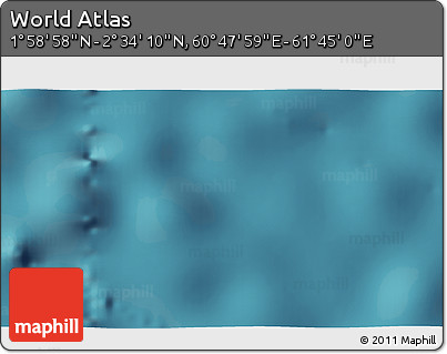 Satellite 3D Map of the Area around 2° 16' 34" N, 61° 16' 29" E