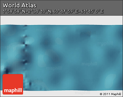 Satellite 3D Map of the Area around 2° 16' 34" N, 61° 16' 29" E