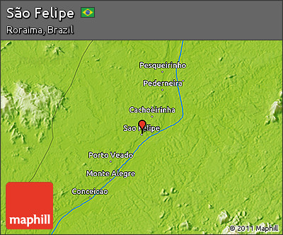 Physical 3D Map of São Felipe