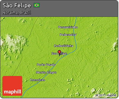 Physical 3D Map of São Felipe