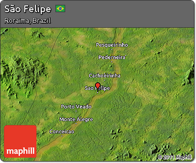 Satellite 3D Map of São Felipe