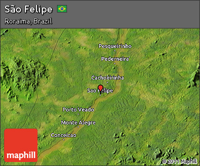 Satellite 3D Map of São Felipe