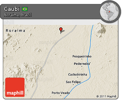 Shaded Relief 3D Map of Caubi