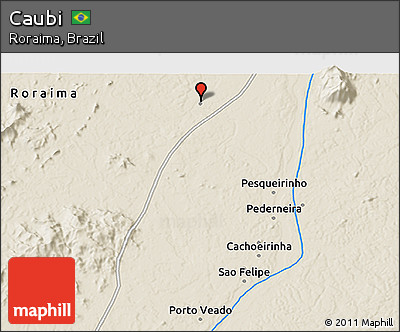 Shaded Relief 3D Map of Caubi
