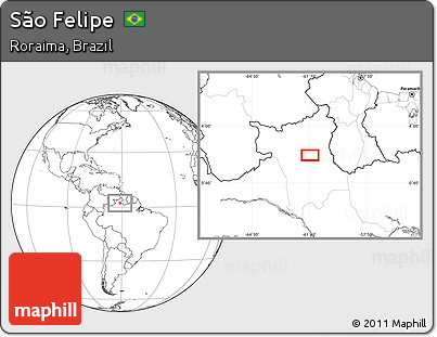 Blank Location Map of São Felipe