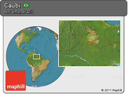 Satellite Location Map of Caubi