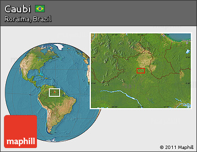 Satellite Location Map of Caubi