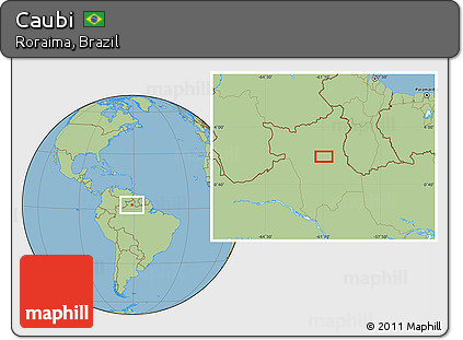Savanna Style Location Map of Caubi