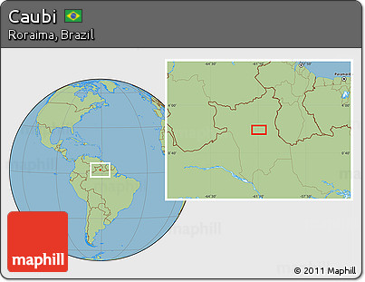 Savanna Style Location Map of Caubi