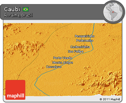 Political Panoramic Map of Caubi