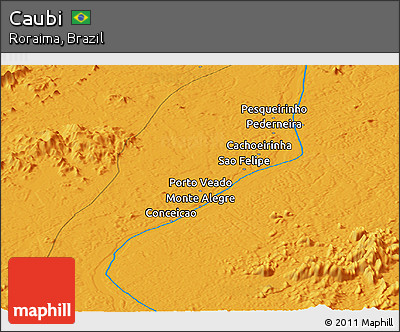 Political Panoramic Map of Caubi
