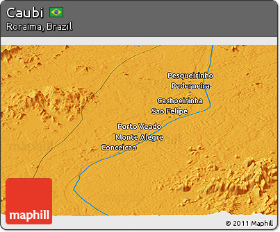 Political Panoramic Map of Caubi