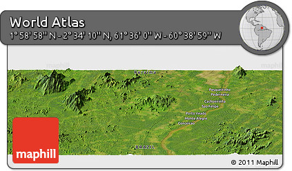 Satellite Panoramic Map of the Area around 2° 16' 34" N, 61° 7' 30" W