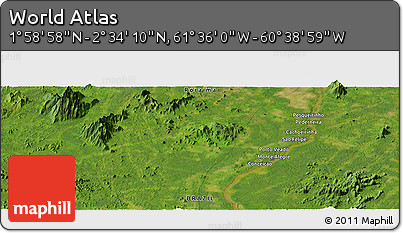 Satellite Panoramic Map of the Area around 2° 16' 34" N, 61° 7' 30" W