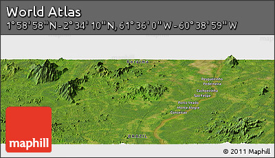 Satellite Panoramic Map of the Area around 2° 16' 34" N, 61° 7' 30" W