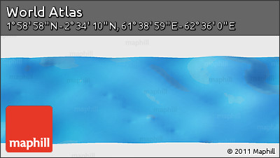 Physical Panoramic Map of the Area around 2° 16' 34" N, 62° 7' 30" E