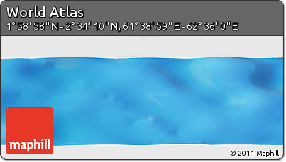 Physical Panoramic Map of the Area around 2° 16' 34" N, 62° 7' 30" E
