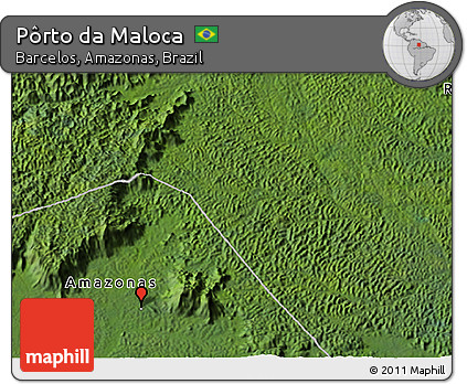 Satellite 3D Map of Pôrto Da Maloca