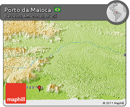Physical Panoramic Map of Pôrto Da Maloca