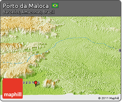Physical Panoramic Map of Pôrto Da Maloca