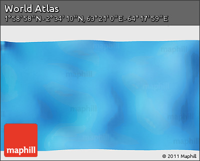 Physical 3D Map of the Area around 2° 16' 34" N, 63° 49' 30" E