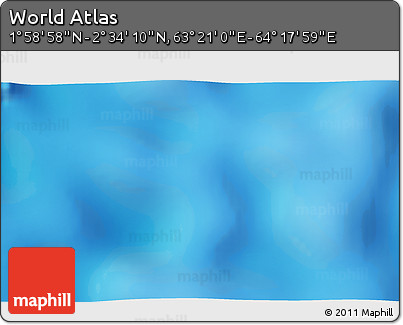 Physical 3D Map of the Area around 2° 16' 34" N, 63° 49' 30" E