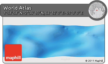 Physical Panoramic Map of the Area around 2° 16' 34" N, 64° 40' 30" E